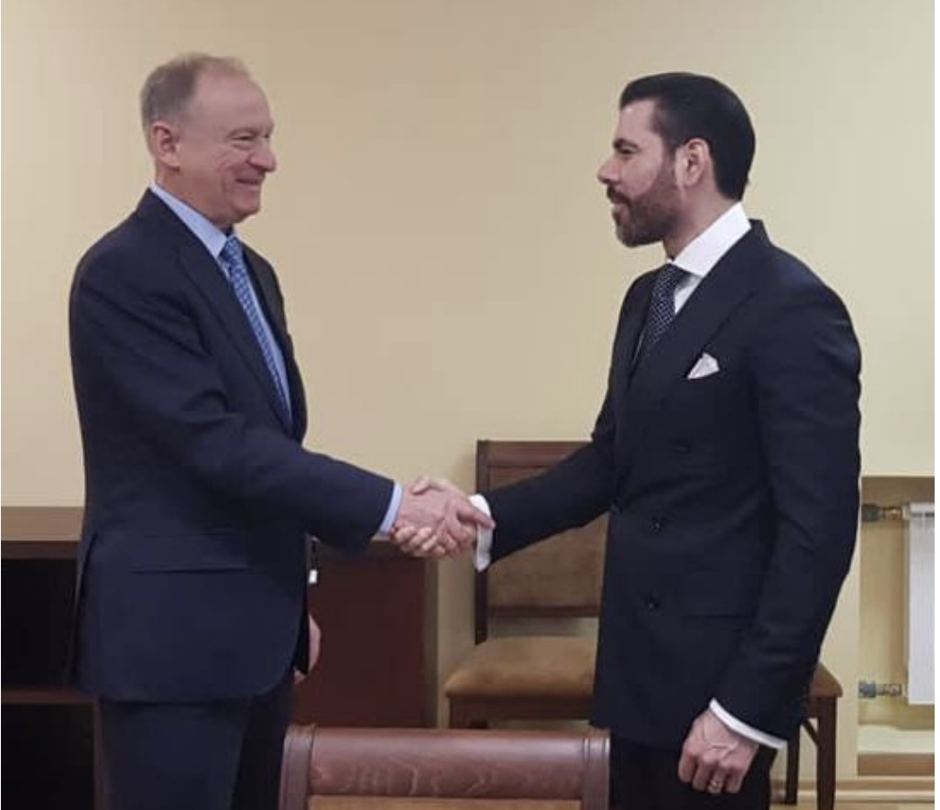 Compañero Laureano Ortega en reunión con Nikolai Patrushev, Secretario de Seguridad de Rusia