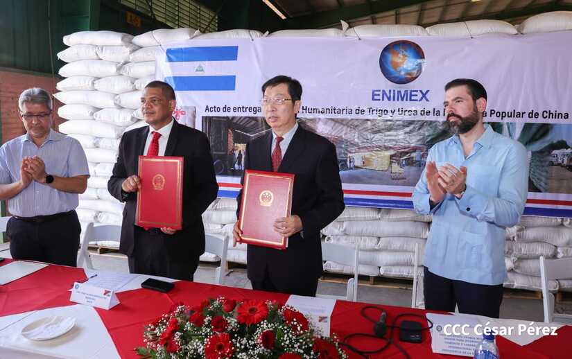 República Popular China donó a Nicaragua trigo y Urea