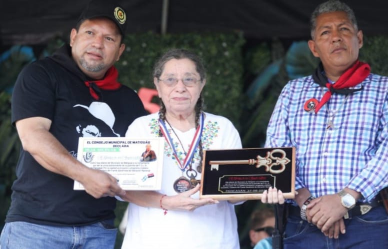 Combatiente guerrillera Gladys Báez es declarada Hija Dilecta y Huésped de Honor del municipio de Matiguás