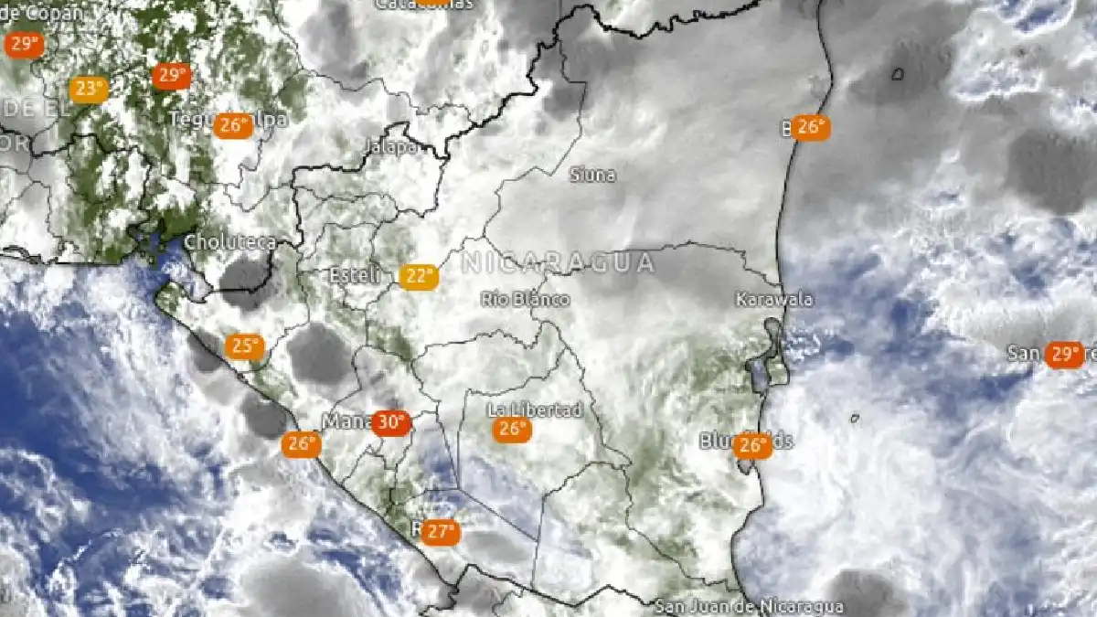 La Depresión Tropical 21 ingresó al país a través de la Región Autónoma del Caribe Sur en la noche del lunes 23 de octubre