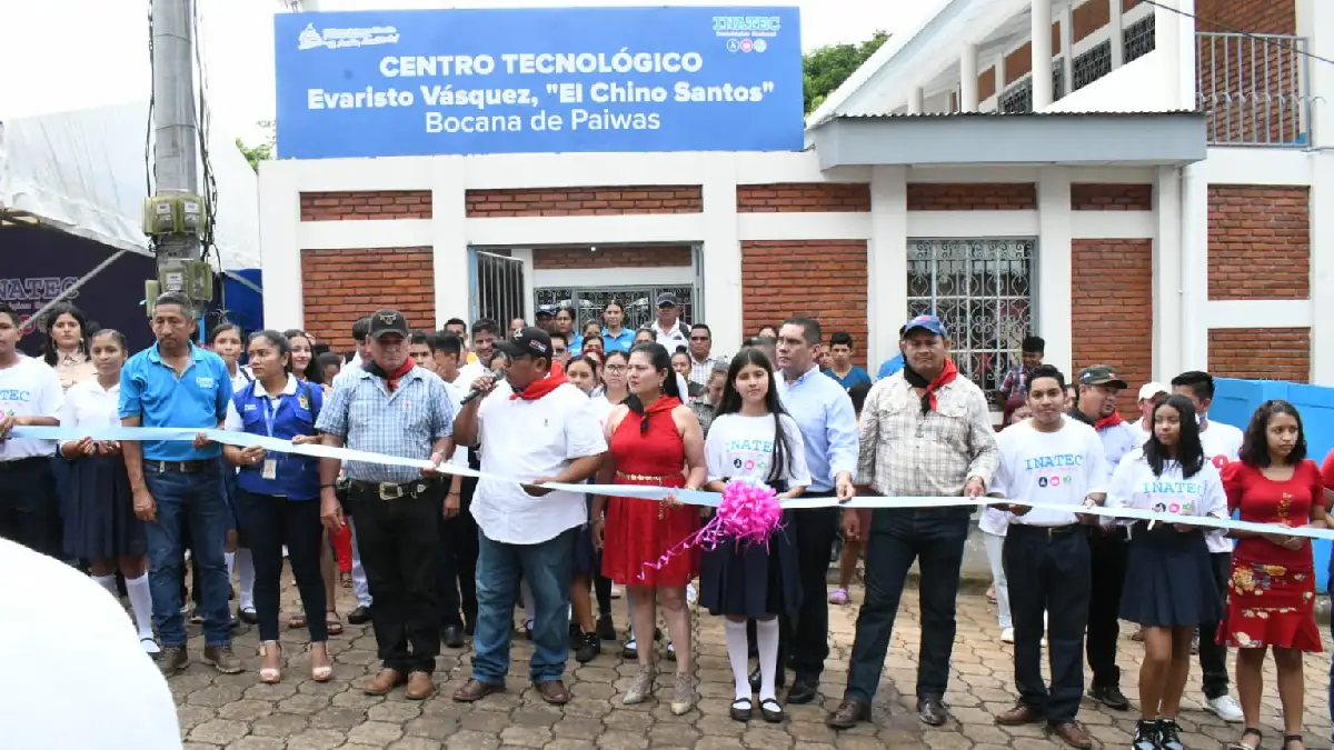 Inauguran el centro de capacitación técnica Evaristo Vásquez Sánchez, en Bocana de Paiwas