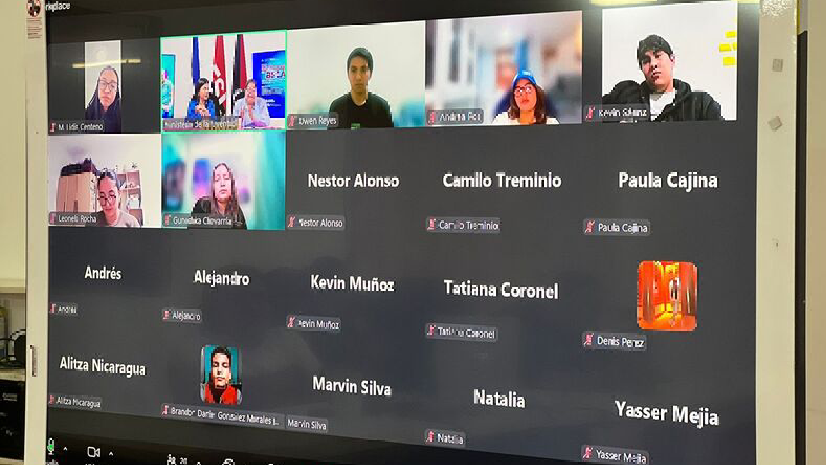 El Ministerio de la Juventud de Nicaragua desarrolla encuentro Virtual con Jóvenes becados en la República Popular China.