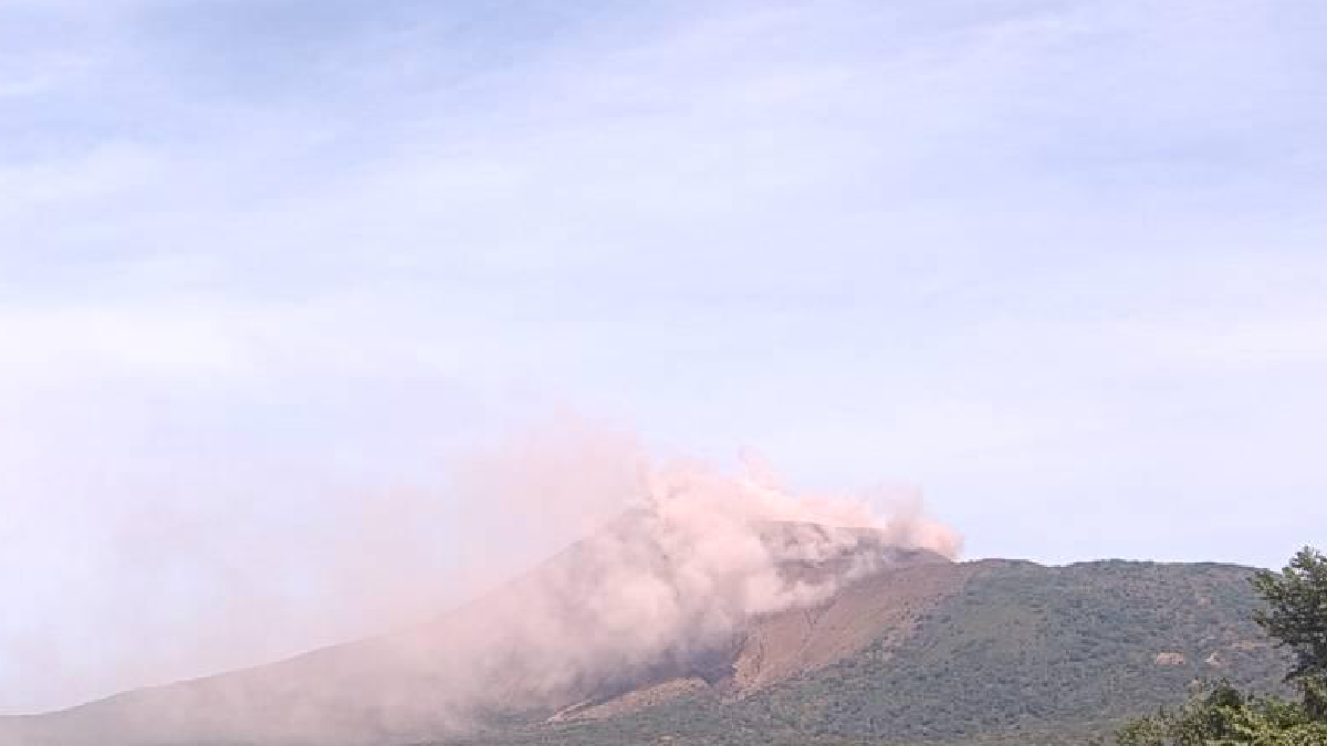 Volcán Telica registra 91 eventos de exhalaciones de gases, vapor de agua y cenizas