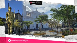 León inaugura la primera etapa de la remodelación de la Plaza de la Liberación Juan José Quezada.