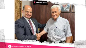Pueblo Palestino envía saludo a Nicaragua por el 46/19 en encuentro con Abbas Zaki