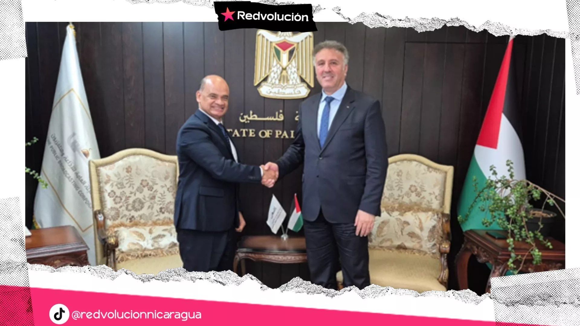 Embajada de Nicaragua en Palestina sostiene encuentro cordial con el Ministro de Comunicación Ahmed Assaf