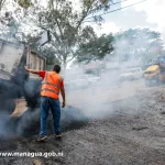Alcaldía de Managua garantiza calidad y avance de calles en Villa Reconciliación Norte