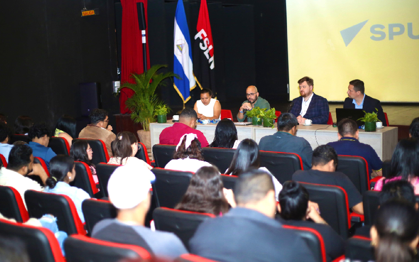 Comunicadores Sandinistas sostienen encuentro con periodistas de Sputnik para fortalecer el trabajo comunicacional