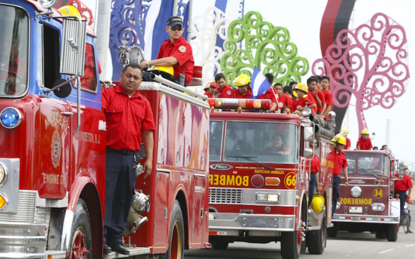 Copresidenta Rosario Murillo resalta desfile conmemorativo por los 80 años del Benemérito Cuerpo de Bomberos de Managua