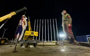 Gigantescas esculturas del Comandante Fidel Castro y General Sandino toman forma en el Parque Histórico Loma de Tiscapa