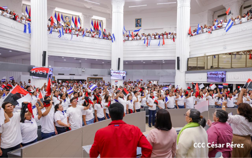 Estudiantes y jóvenes nicaragüenses reafirman su respaldo a la Reforma Constitucional