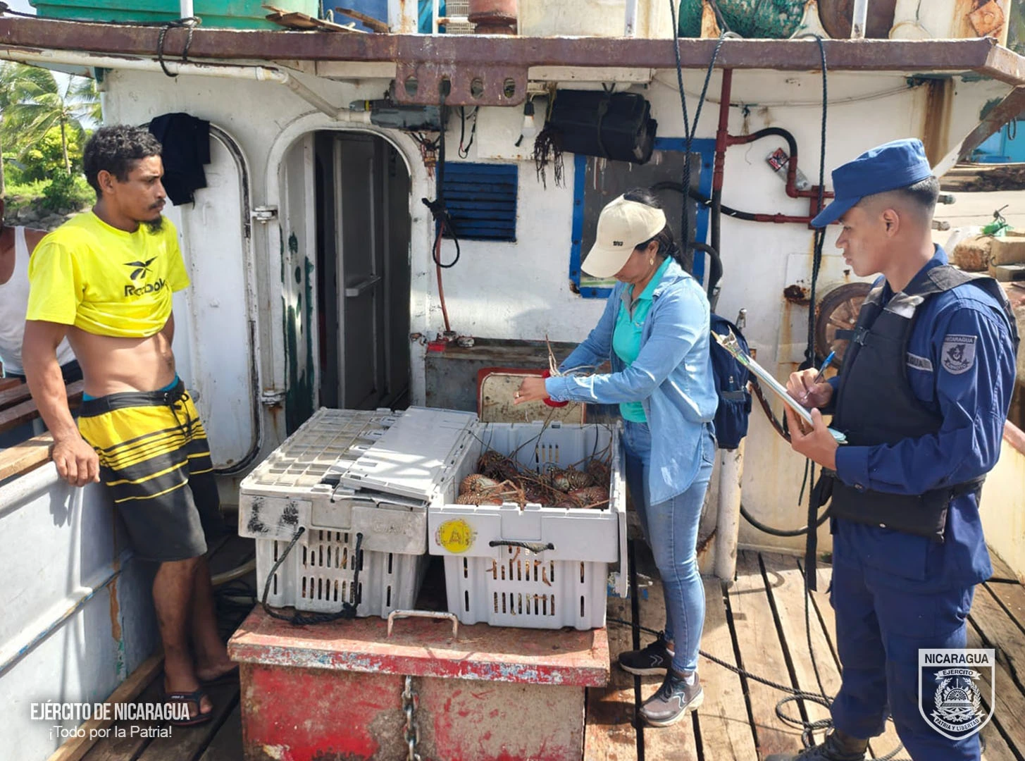 Protección, seguridad e inspección a embarcaciones y flota pesquera industrial en Nicaragua
