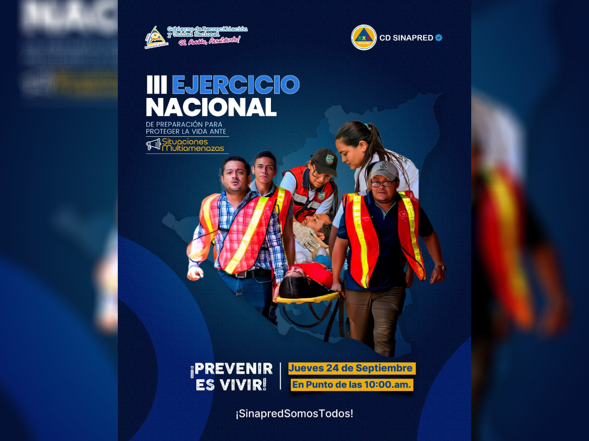 Familias nicaragüenses se preparan para participar en el III Ejercicio Nacional de Protección de la Vida