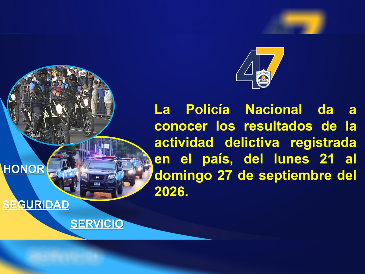 Policía Nacional reporta 93 capturas por delitos ocurridos en la última semana