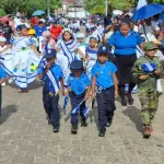 Niños y niñas de Bilwi protagonizan desfiles escolares en saludo a las Fiestas Patrias