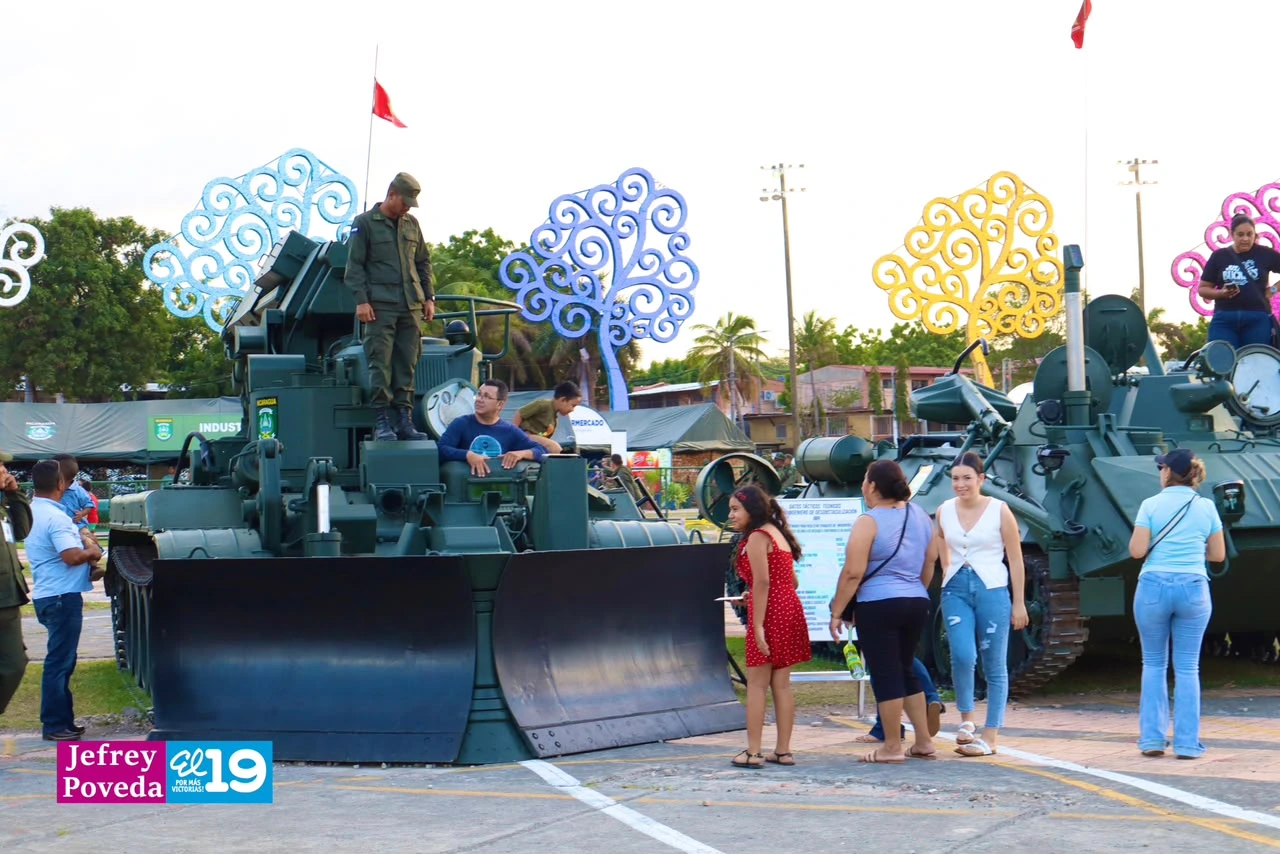 Exposición del Ejército de Nicaragua acerca al pueblo sus equipos, medios y técnicas militares