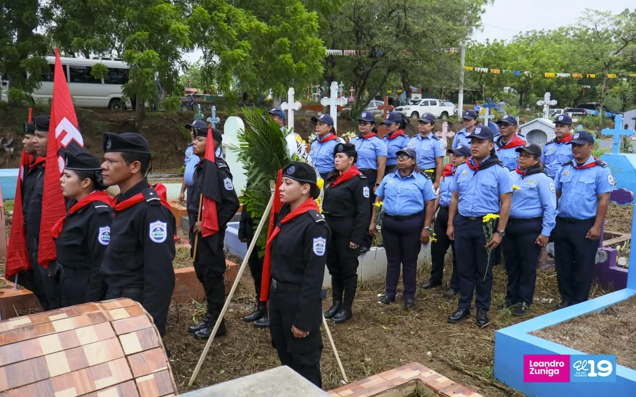 Managua rinde homenaje a oficiales caídos en cumplimiento de su deber