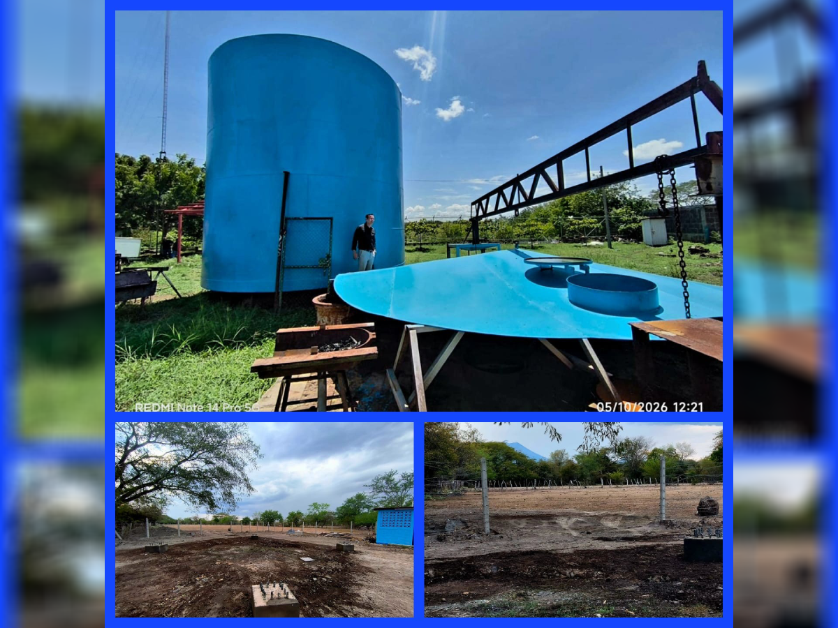 ENACAL avanza en las obras del sistema de agua potable en la comunidad El Piñuelar, Larreynaga