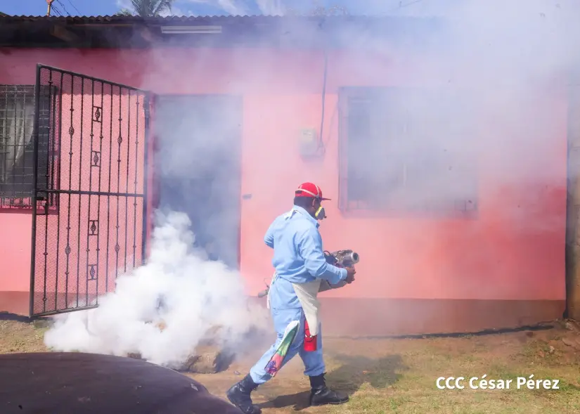MINSA desarrolla jornada de fumigación y aplicación de larvicidas en el barrio Camilo Ortega Saavedra